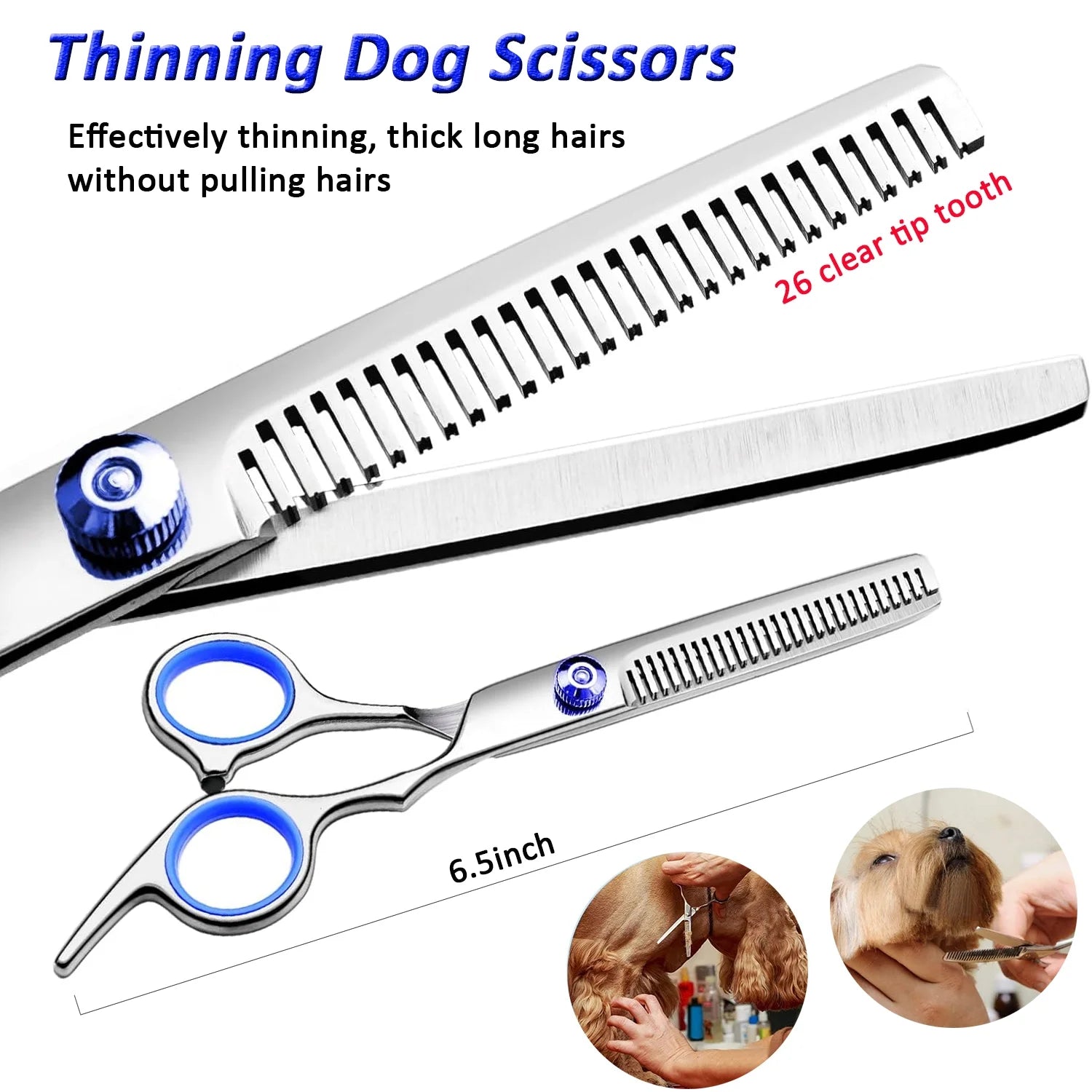 5 Pack Dog Grooming Scissors Set, Best Combo Dog Cat Grooming Kit, Professional