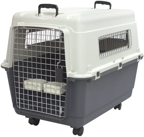 31.5 Inch Airline Dog Kennel with Removable Wheels