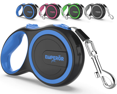 26 Ft Retractable Dog Leash for Large Dogs, Blue, Supports up to 110 Lbs -BL26
