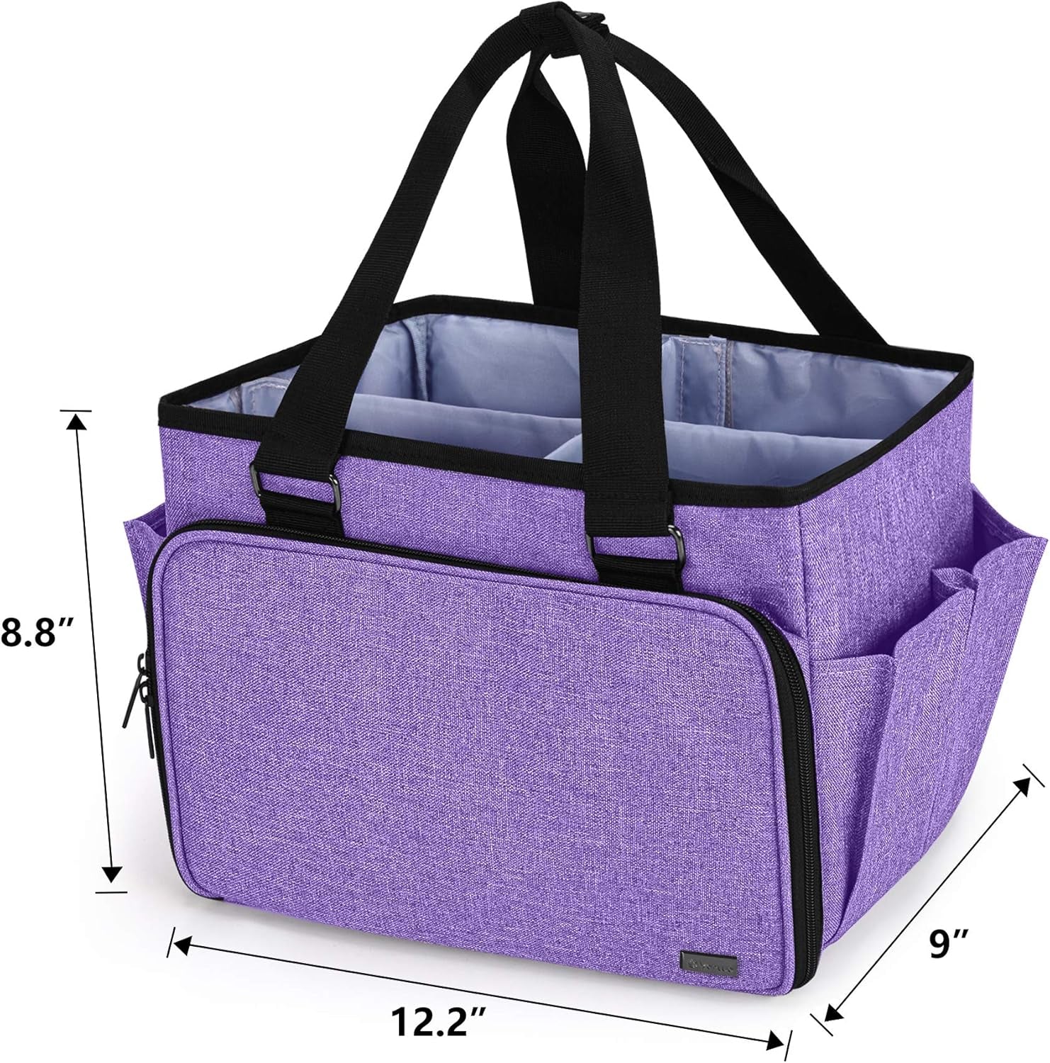 Dog Grooming Tote Bag, Cat Grooming Tools Organizer for Pets Grooming Kit, Purple