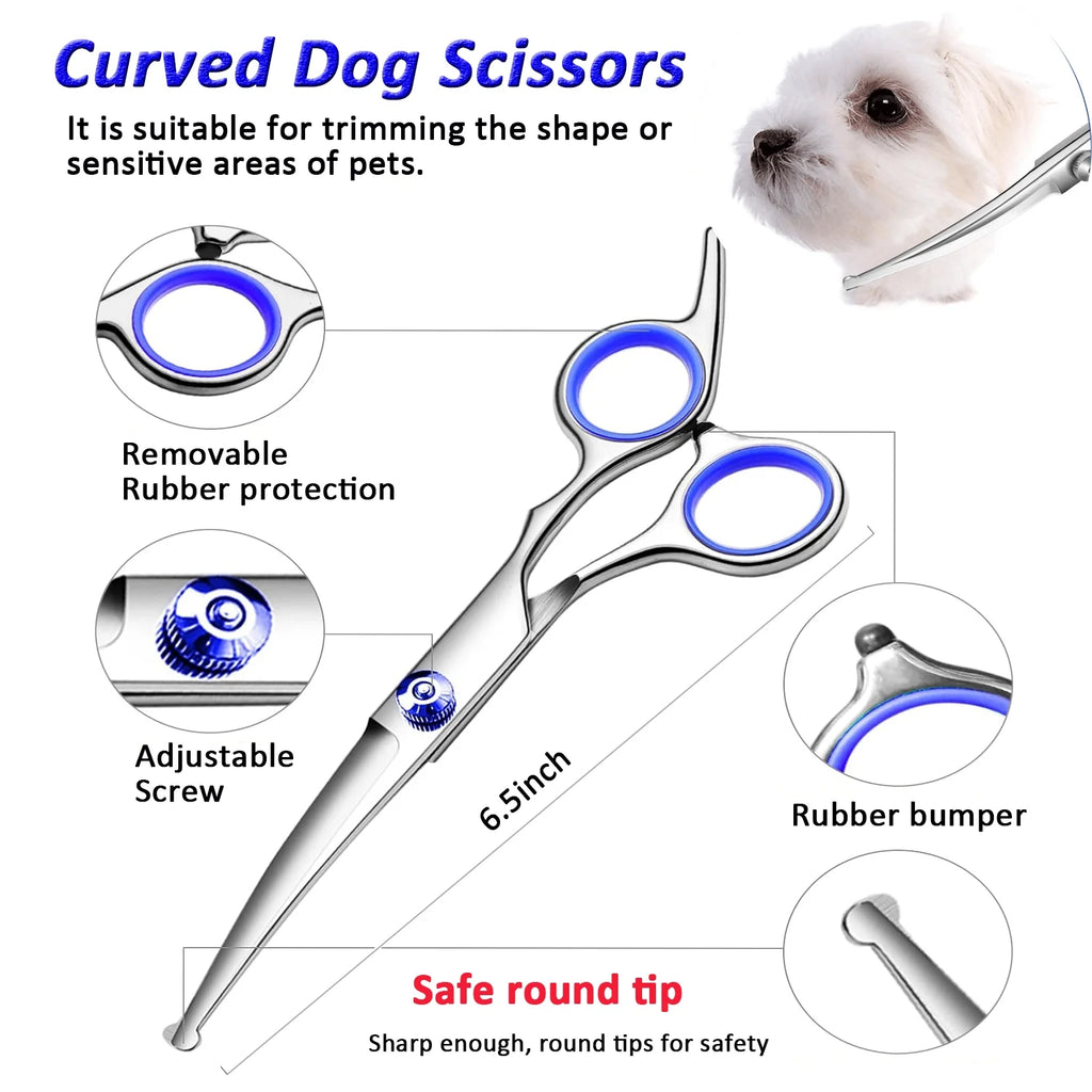 5 Pack Dog Grooming Scissors Set, Best Combo Dog Cat Grooming Kit, Professional