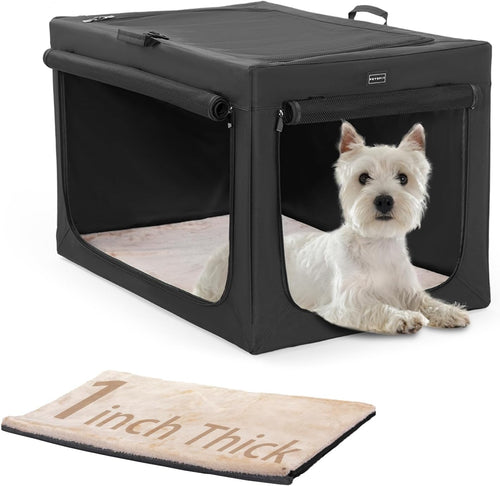 24 Inch Portable Dog Crate with Soft Travel Design